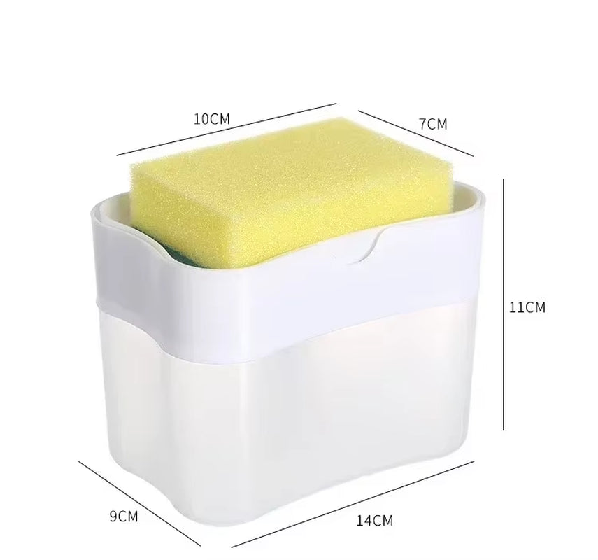Soap Kitchen Sponge Soap Dispenser Bottle for Liquid Soap Dispenser Kitchen Sponge Dispenser Manual Kitchen Accessories