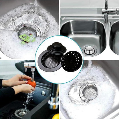 3 Pcs Kitchen Sink Strainer Drainer Filter Plug Stainless Steel Universal Anti-Clogging for Kitchen Sink Drain